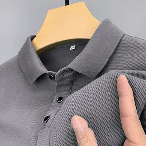 Camiseta Polo de Manga Corta para Hombre, 100% Algodón, Diseño Personalizado con Logotipo Bordado o Impreso, Estilo Casual Holgado para Hombres de Mediana Edad - Product Image 3