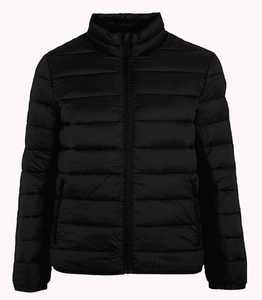 Doudoune d'hiver décontractée pour hommes avec logo personnalisé noir-bleu manteaux de duvet imperméables surdimensionnés légers avec fermeture à glissière chaude - Product Image 3