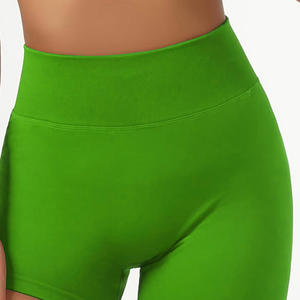กางเกงขาสั้นโยคะเอวสูงสำหรับผู้หญิงสวมใส่สบายและมีความชื้นสูงเทคโนโลยีสำหรับวิ่งออกกำลังกายในยิมวิ่งจ๊อกกิ้ง - Product Image 4
