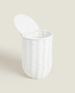 Exquisite Vintage Style Waste Paper <b>Basket</b> <b>with</b> Removable <b>Lid</b> Eco-friendly <b>Seagrass</b> Made in Viet Nam 2024 - Product Image 1