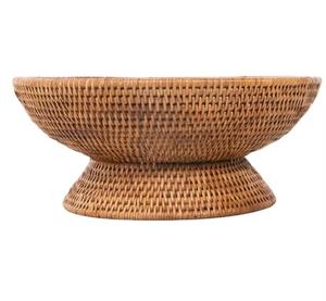 Cuenco de ratán con borde de diseñador de lujo, cuenco tejido hecho a mano para frutas, aperitivos, nueces, cocina, mesa decorativa, uso doméstico de la India - Product Image 6