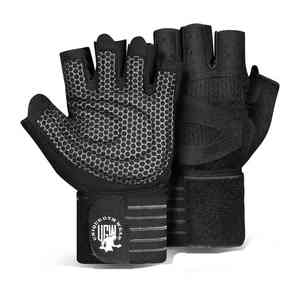 Gants de fitness en cuir rembourrés antidérapants à doigts entiers personnalisés UNIQUE GYM WEAR pour la musculation, la musculation, l'entraînement en salle de sport, unisexe - Product Image 1