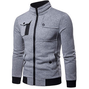 Sudadera con capucha y cremallera completa de algodón de felpa francesa ligera para hombre con logotipo personalizado Essentials y ajuste cómodo - Product Image 2