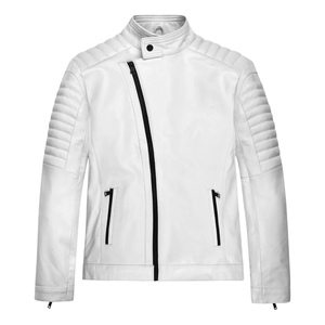 Chaqueta de Cuero Vacuno Original para Hombre, Chaqueta de Motociclista con Logotipo Personalizado, Chaqueta de Invierno Impermeable con Cremallera - Product Image 6