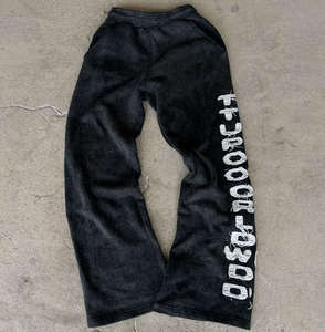 กางเกงวอร์มเอวกลางแบบลำลองสำหรับผู้ชายกางเกงผ้าฝ้าย100% มีเชือกผูกด้านหน้าและกระเป๋าซักเบา - Product Image 2