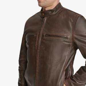 Veste de moto en cuir pour homme - Veste de motard durable et protectrice, parfaite pour la conduite et les vêtements décontractés, veste pour homme - Product Image 4