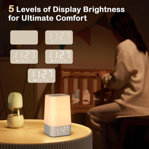 Veilleuse à bruit blanc apaisant <span class=keywords><strong>Réveil</strong></span> avec lever de soleil et recharge USB pour <span class=keywords><strong>la</strong></span> relaxation en chambre à coucher/le sommeil des bébés/le bureau - Product Image 5
