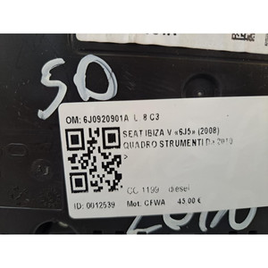 QUADRO TACHIGRAFO SEAT Ibiza Serie 6J0920901A (08>12) - Product Image 6