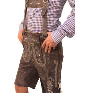 Plain New Arrival Superb Quality Product High Street Wear Lederhosen <b>Leather</b> Embroidered <b>Shorts</b> Use for Men - Product Image 2