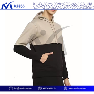 เสื้อฮู้ดโอเวอร์ไซส์ของผู้ชายทันสมัย-ผ้าหนาอบอุ่นสไตล์สตรีทแวร์แบบสวมหัวพร้อมฮู้ดสายรูดเหมาะสำหรับชุดฤดูหนาว - Product Image 3