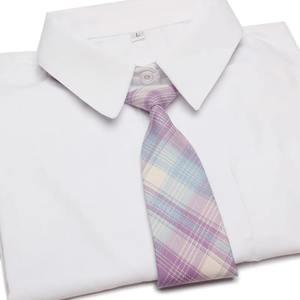 เนคไทผ้าไหมลายสก็อตสไตล์ญี่ปุ่น100% น่ารักเรียบง่ายเนคไทนักเรียนขี้เกียจสำหรับเครื่องแบบ JK แบบหวานง่ายสำหรับคนยุ่ง - Product Image 2