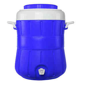Rahber Modern Style 30 Ltr HDPE Cooler Box en azul y naranja Gran capacidad aislada para eventos al aire libre - Product Image 1