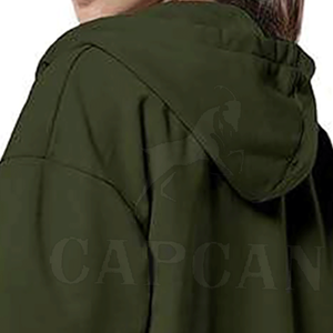 Sudadera con Capucha para Mujer de Capcon Sport, 100% Algodón Ecológico, Transpirable, con Cierre Completo y Logotipo Frontal en el Cuello, 220g, Invierno - Product Image 4