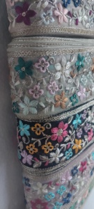 Custom Made Machine Embroidered <b>Ribbons</b> & <b>Laces</b> in Floral Designs & in Several Colours for Wedding Dresses in Different Width. - Product Image 6