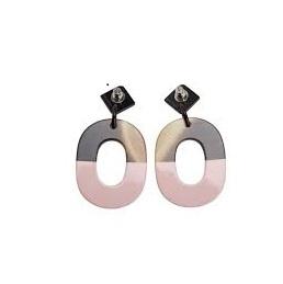 Boucles d'oreilles en corne de buffle faites à la main, vente chaude, boucles d'oreilles en corne de buffle naturelle avec perle au meilleur prix - Product Image 2