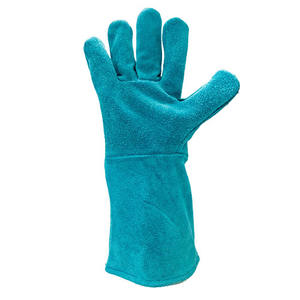 Guantes DE SEGURIDAD DE CUERO dividido de piel de vaca de alta resistencia LG201, antideslizantes, resistentes al calor para uso de protección industrial contra incendios - Product Image 2