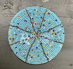 Handmade Custom Quality and Multi Color Fancy <b>Beaded</b> <b>Coaster</b> Bulk Supplier and Manufacture by Refratex India Made in India - Product Image 4