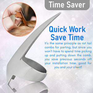 Outil d'extension de cheveux de qualité supérieure Anneau de sectionnement Aide à la tresse rapide Outil de séparation des doigts Réglable pour différentes tailles de doigts - Product Image 4