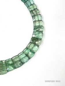 Collier ras de cou en quartz bleu aqua naturel de qualité AAA, luxe, facetté, 18 pouces - Product Image 5