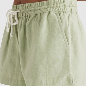 Shorts de Verano Transpirables y Ecológicos de Alta Calidad para Mujer, Color Sólido, Algodón y Elastano, Cintura Elástica, Gran Venta - Product Image 2