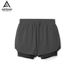 Pantalones Cortos Deportivos Aifran para Hombre con Bolsillos con Cremallera, Secado Rápido, para Gimnasio, Entrenamiento, con Logotipo Personalizado, de Malla - Product Image 5