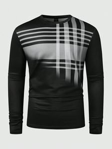 Customized T-shirts Printed Full Long Sleeve High Quality Cotton Full Sleeves T Shirt for Men <b>Tshirts</b> Crew Neck T-shirts - Product Image 2