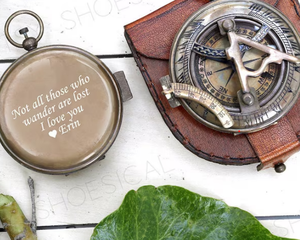 Handmade Creations Engraved <b>Compass</b> for Baptized Husband Couples Christmas Gifts - Product Image 2