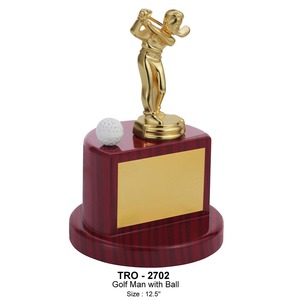 Trofeo de golf moderno de metal de exportador indio para ganadores de torneos o miembros de clubes de golf disponibles para suministro mundial - Product Image 3