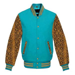 Veste universitaire pour homme, classique, en laine mélangée, manches en cuir, streetwear élégant, mode décontractée, chaude, veste de baseball d'hiver - Product Image 5