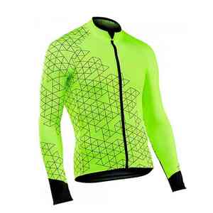 Jersey de Ciclismo de manga larga para hombre de otoño, camisa de carreras de carretera transpirable amarilla fluorescente para Primavera, ropa de carreras de motocicletas - Product Image 4
