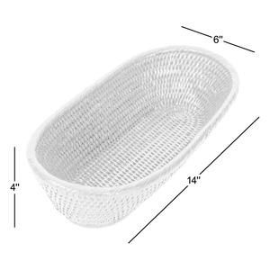 Oval Rattan <b>Table</b> <b>Basket</b> Handmade Storage <b>Baskets</b> Natural Rattan Modern Multifunction Made in Viet Nam - Product Image 3