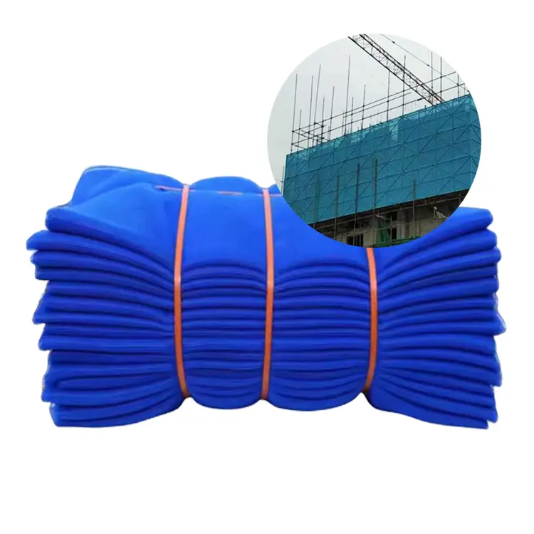 Jaring pengaman plastik konstruksi harga murah jaring keselamatan perancah biru