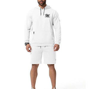 Qualité supérieure, design unique, ensemble de sweats à capuche pour hommes, ensemble de shorts à capuche pour hommes, ensemble de prix de gros, nouveau design de couleur unie - Product Image 5