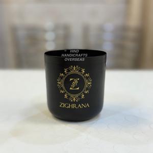 Iron Empty <b>Black</b> Powder Coated <b>Candle</b> Cup with Mat Lid for Soy Wax to Manufacture <b>Candles</b> Flat Bottom Supplier India - Product Image 1