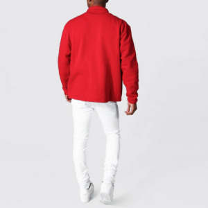 Logotipo personalizado hombre camisa cuello liso forrado pesado lona Cargo bolsillos entrenadores lluvia chaqueta diseñador trabajo chaqueta para niños - Product Image 6