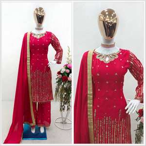 Hermosa ropa de fiesta Top-Pent con Dupatta con trabajo de bordado - Product Image 3