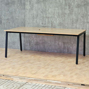 Modern 6-person Meeting <b>Table</b> 200x100cm <b>Office</b> Furniture for Conference Room Workspace Hotel School - Product Image 3