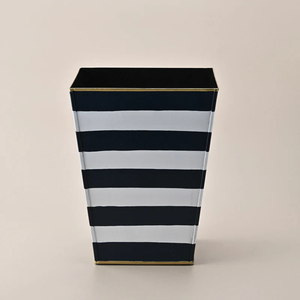 Private labelling <b>Metal</b> Hand Painted Waste <b>Bin</b> Sleek Decorative Indoor Office Livingroom Home Accent Minimalist Stylish - Product Image 3