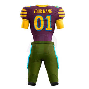 Ensemble d'uniformes de football américain, short, tissu en polyester et élasthanne de haute qualité, léger, confortable, adapté aux entraînements, aux matchs, à l'école - Product Image 5