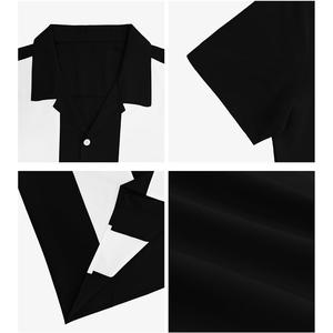 Chemise boutonnée à manches courtes pour homme disponible en vrac avec étiquettes personnalisées broderie logo marque privée et choix de tissus - Product Image 2