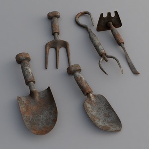 Handcrafted iron <b>garden</b> <b>trowel</b> in rustic patina finish designed for durable outdoor use and elegant decorative display. - Product Image 1