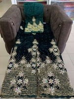 Tissu Georgette brodé de filles somaliennes à la main personnalisé à forte demande pour les vêtements de fête et le matériel de robe accessoire tricoté tissé