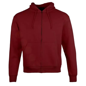 New Men's Heavyweight Zip-Up Hoodie Sweatshirt-<b>Fleece</b> <b>Jacket</b> Warm inside Brush-Jogger Top Embossed Design <b>Thick</b> Jersey Fabric - Product Image 1