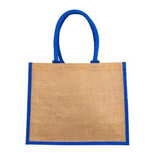 กระเป๋าผ้าช้อปปิ้งแบบใช้ซ้ำได้ ผลิตตามสั่ง ขายส่ง เป็นมิตรกับสิ่งแวดล้อม ทำจากผ้ากระสอบป่าน  หูหิ้วแบบยาว  ลายตัวอักษร  ผ้าลินิน  สำหรับไปทะเล  ทำจากป่านรีไซเคิล - Product Image 2