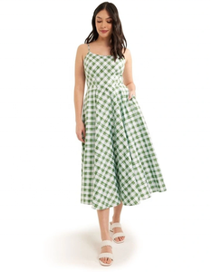 Oferta de Verano: Vestido Elegante para Mujer, Ecológico, Transpirable, Estilo Vintage, Corte en A, Largo Midi, con Bolsillos Internos, Completamente Forrado, Cierre Trasero con Cremallera - Product Image 4