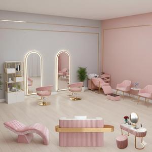 Ensemble de canapés modernes en bois pour salon de coiffure, centre commercial, hôtel, salle de sport, supermarché, appartement et mobilier de salon de luxe extérieur - Product Image 2