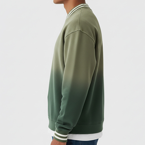 Sudadera con Capucha Personalizada, 100% Algodón, Cuello Redondo, Estilo Holgado, con Cierre, para Invierno, Lisa, Teñida, Básica para Hombre - Product Image 3