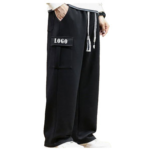 Pantalones de chándal con estilo OEM para hombre, pantalones de pierna ancha para hombre, Pantalones rectos curvos a rayas, venta al por mayor, decoración de patrones personalizados a la moda - Product Image 5