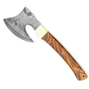 Wholesale Industrial Grade Stainless Steel Custom Handmade Bearded Head Pizza <b>Axe</b> Cutter Camping Kitchen Use - Product Image 1