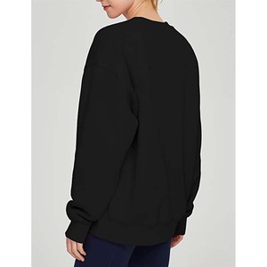 Sudadera Extra Grande Personalizada para Mujer, Color Sólido, Cuello Redondo de Felpa, Corte Holgado, Hombros Caídos - Product Image 3